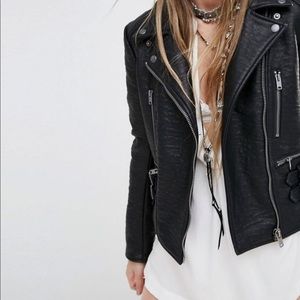 Free People Vegan Soho Leather Jacket